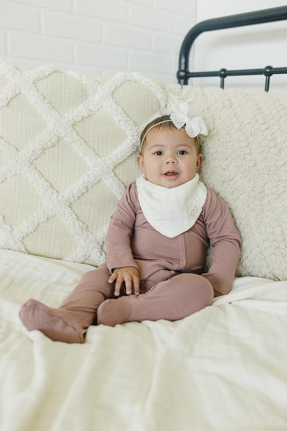 Mebie Baby muslin quilt cream close-up texture, softening with every wash