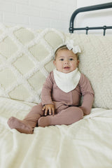 Mebie Baby muslin quilt cream close-up texture, softening with every wash