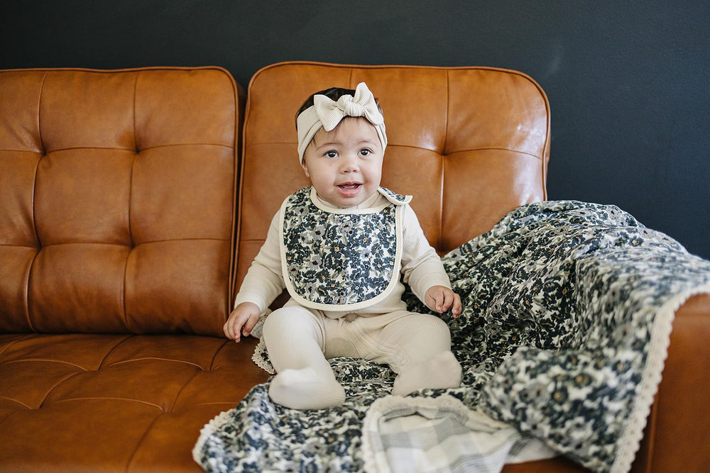 Mebie Baby Quilt muslin fabric close-up emphasizes durability after many washes