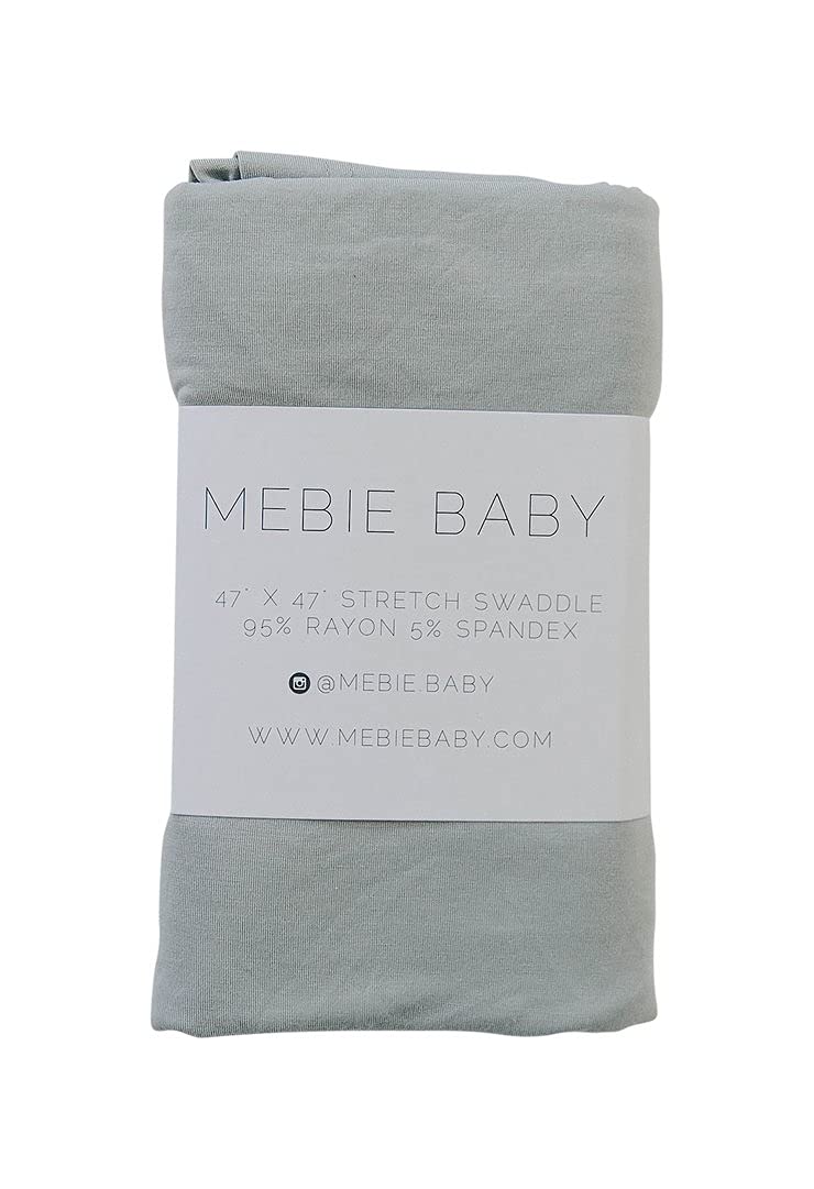Mebie Baby Stone Swaddle blanket folded for a serene nursery appeal.
