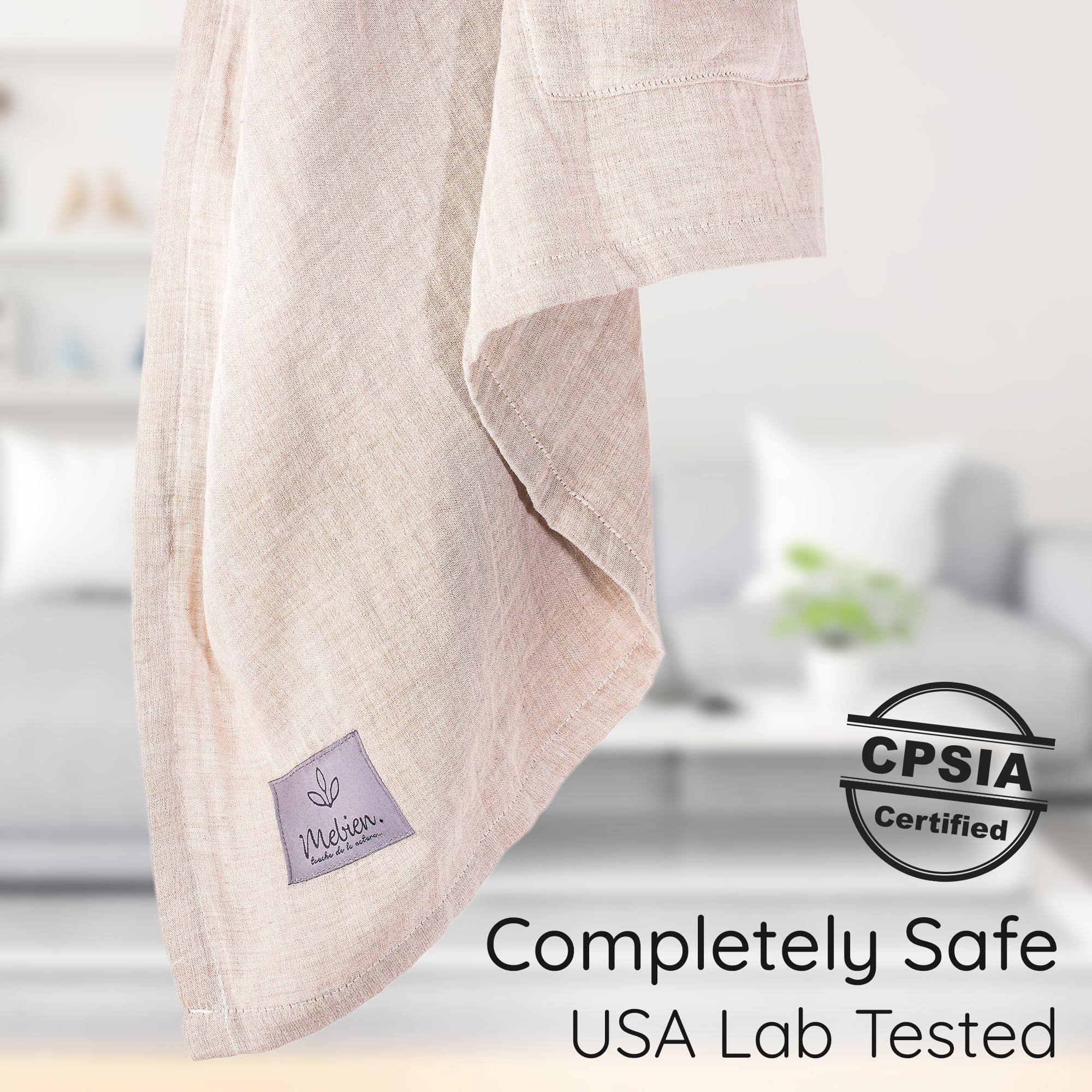 Mebien Ring Sling Sand ergonomic-hold highlights healthy hip position for infants.