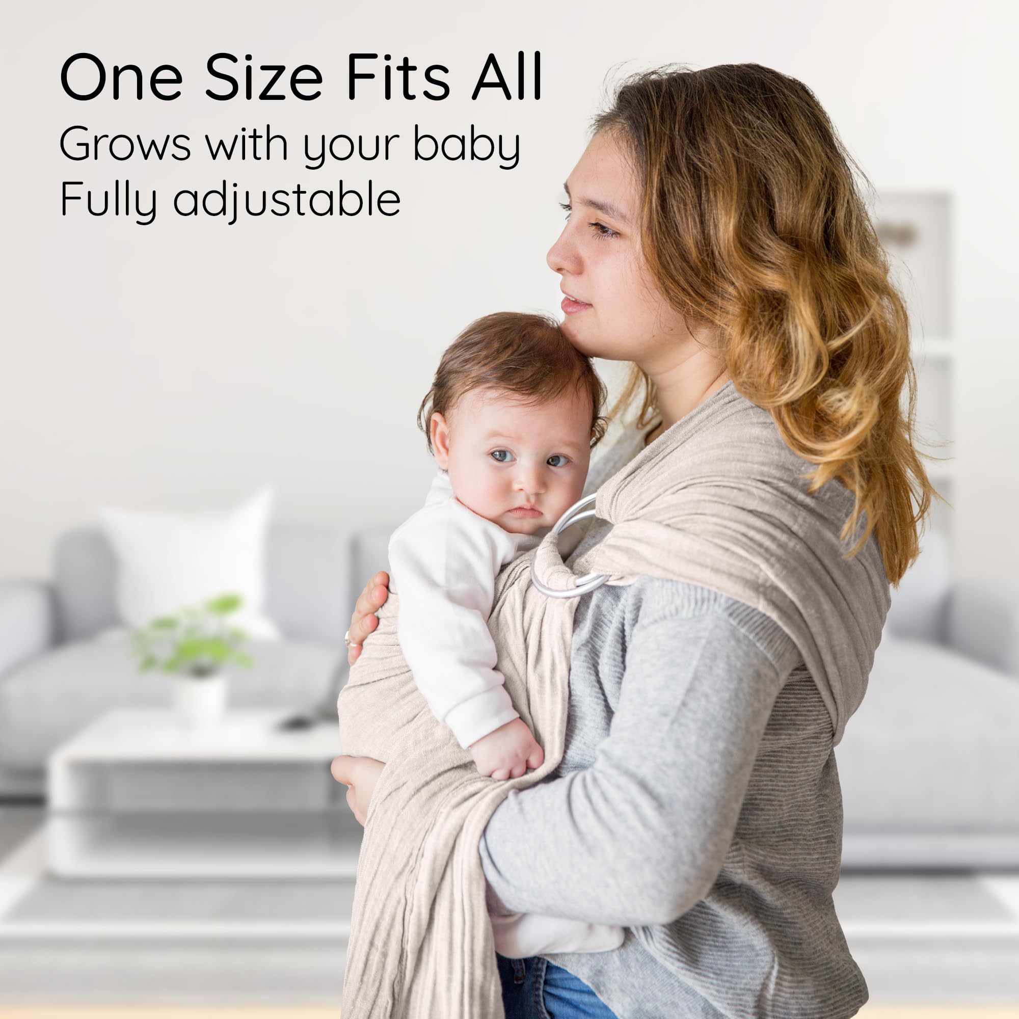 Mebien Ring Sling Sand on-the-go demonstrates easy, quick transitions.