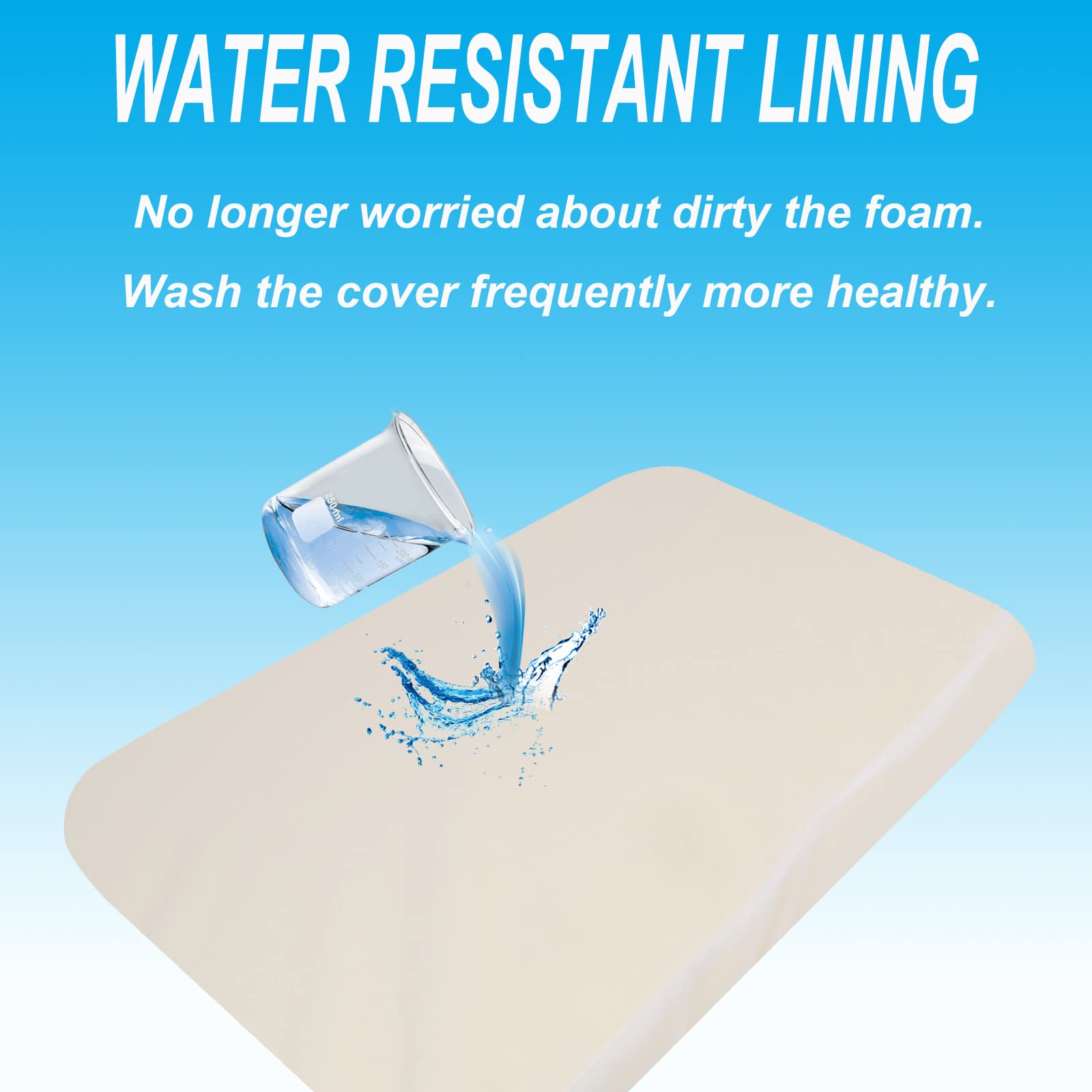 Mecc ecoh Mattrss removable, machine-washable cover simplifies cleanup.