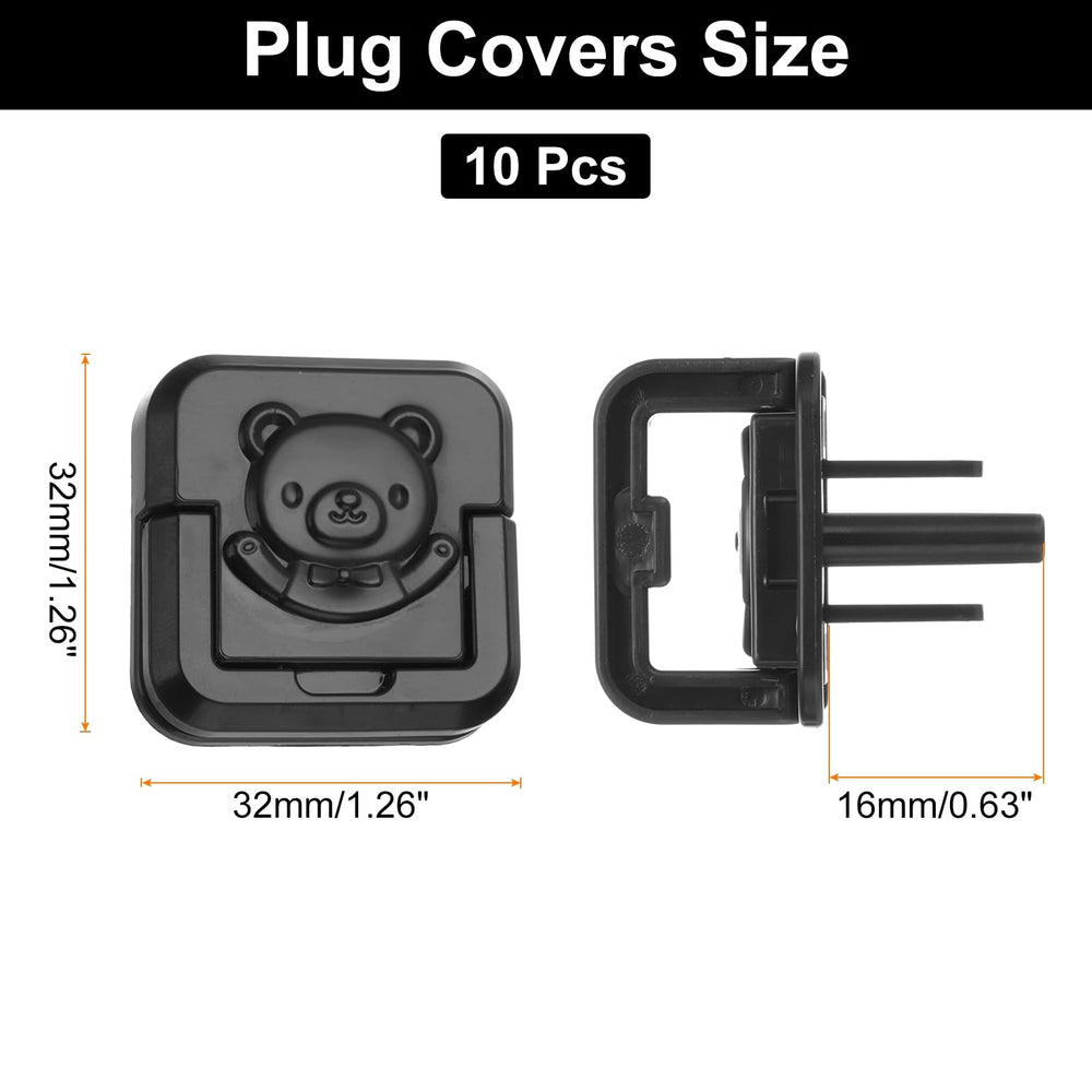 MECCANIXITY outlet cover in socket black demonstrates universal fit on standard outlets.