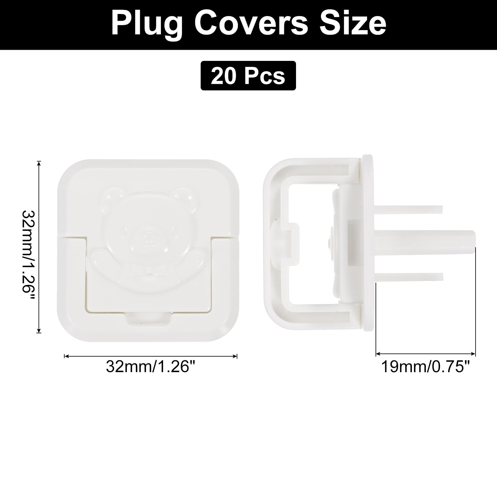MECCANIXITY outlet covers white installed in sockets for a clean look