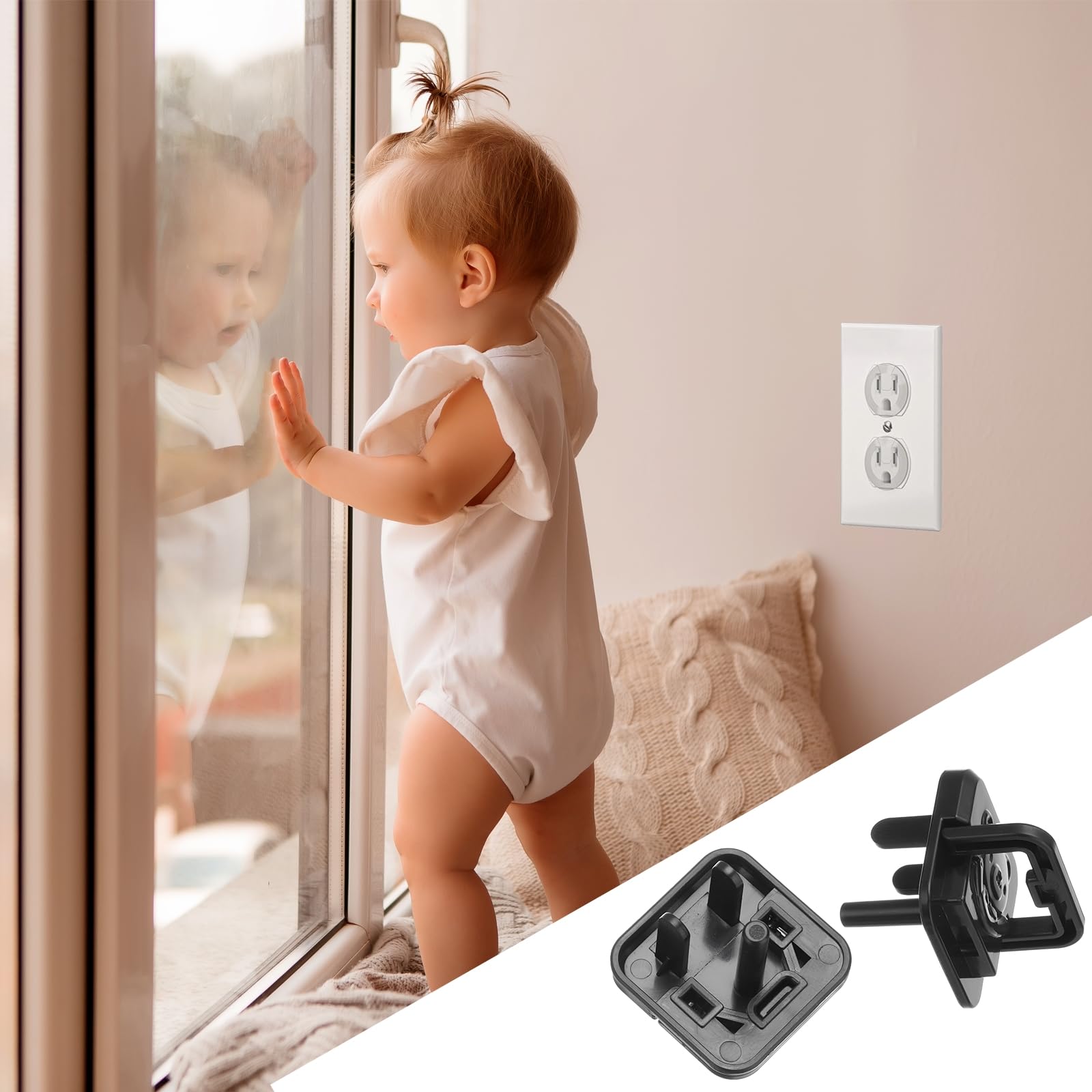 MECCANIXITY universal-outlet-covers black fit most sockets with durable insulation for safety.