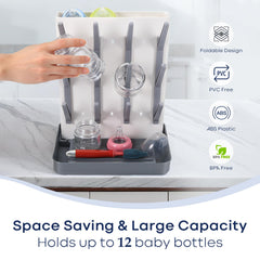 MeCids Bottle Drying Rack assembly steps in three easy steps.