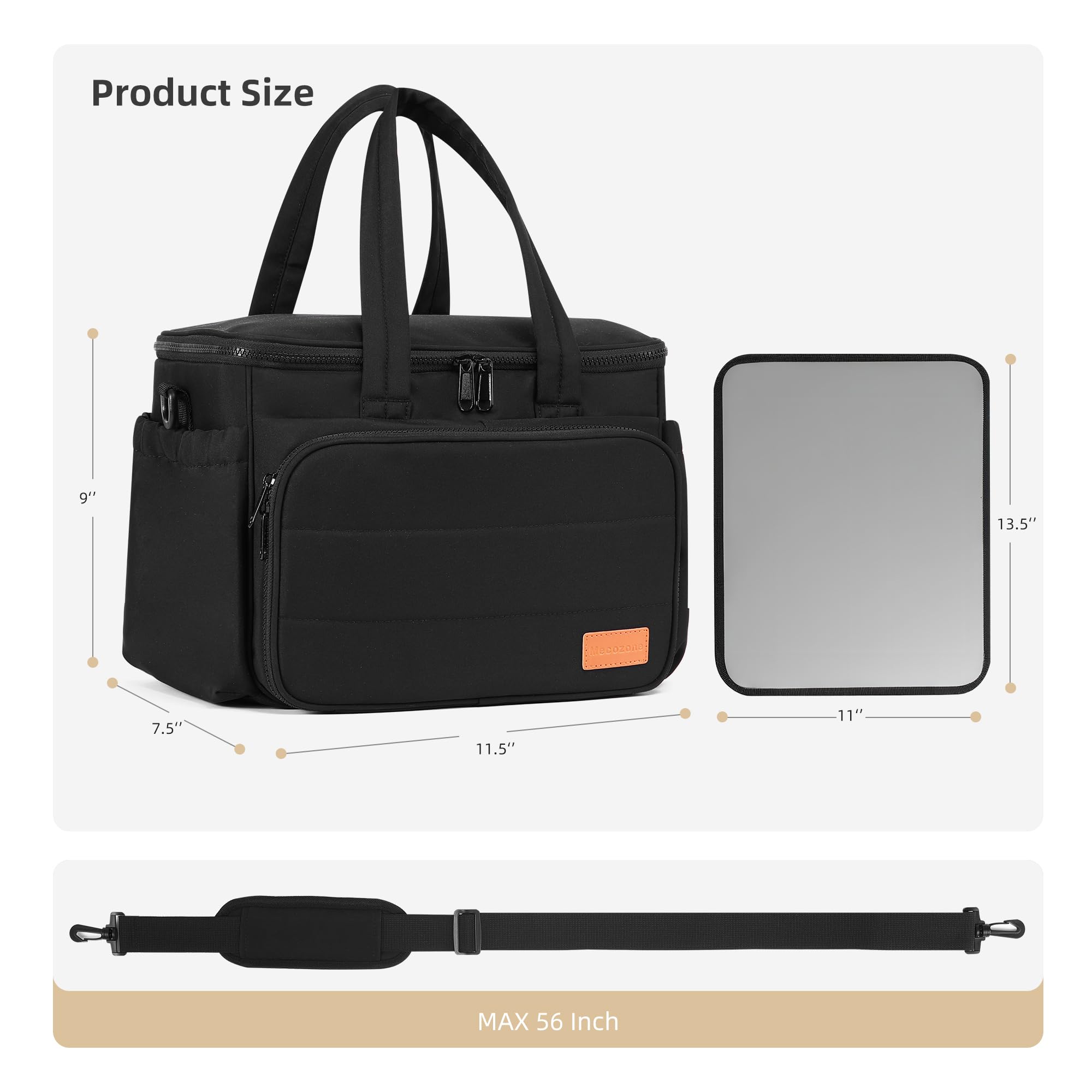 Mecozone Spectra bag front pocket stores brushes and storage bags.