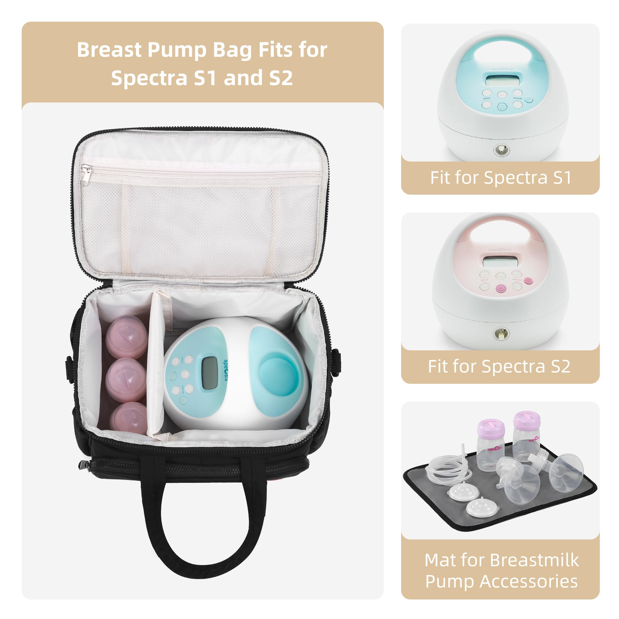Mecozone Spectra bag top mesh pocket keeps accessories within reach.