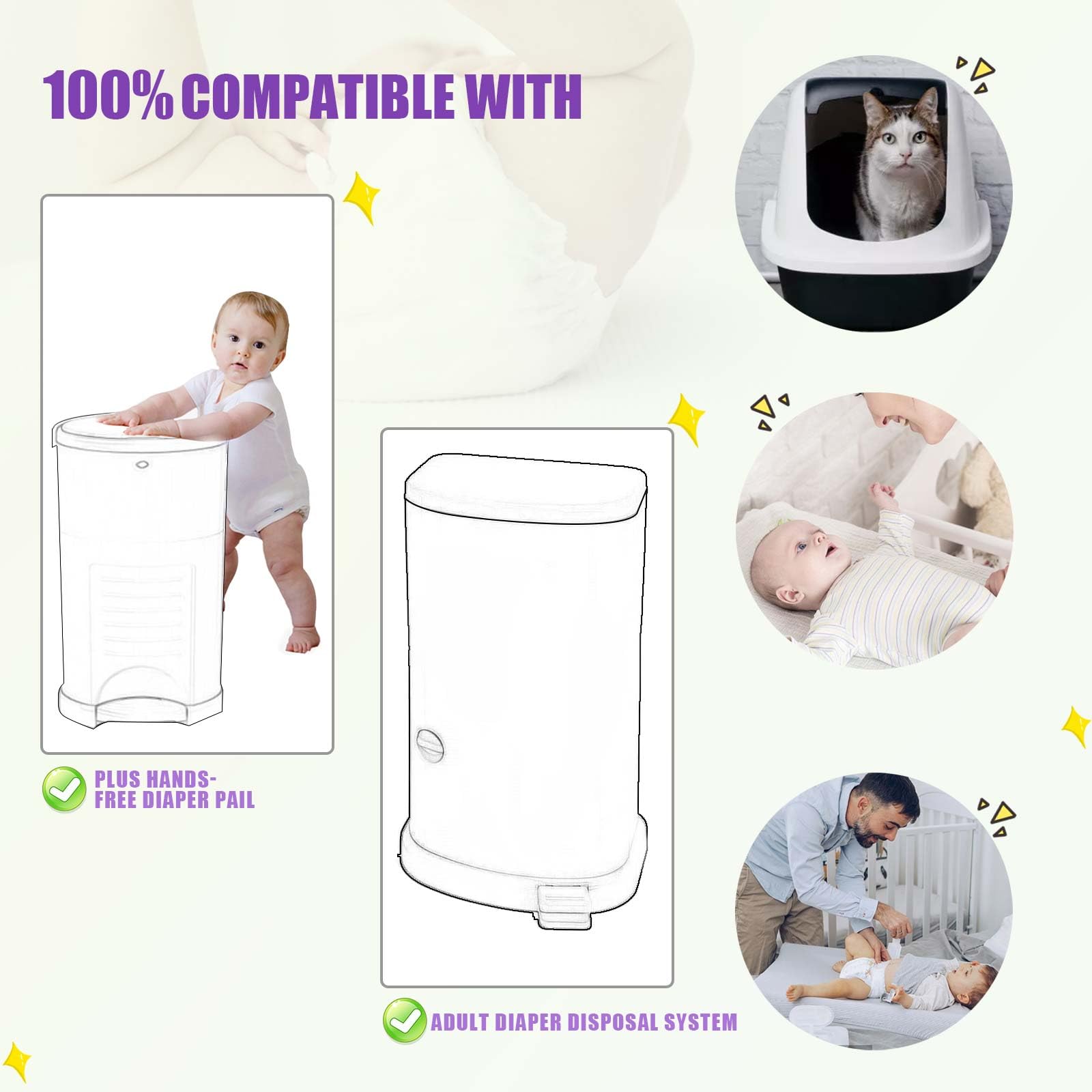 MED diaper pail refills thick liner demonstrates strong odor control