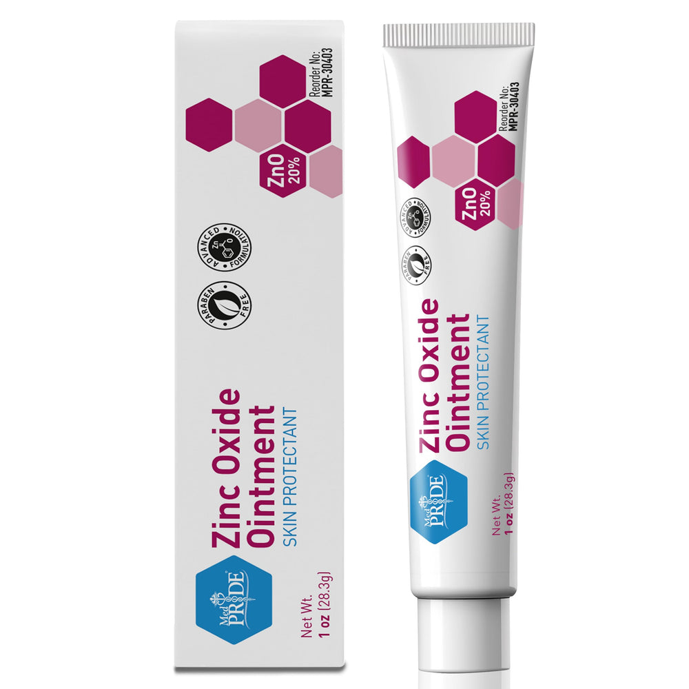 MED PRIDE high-potency zinc oxide ointment tube close-up for barrier protection.
