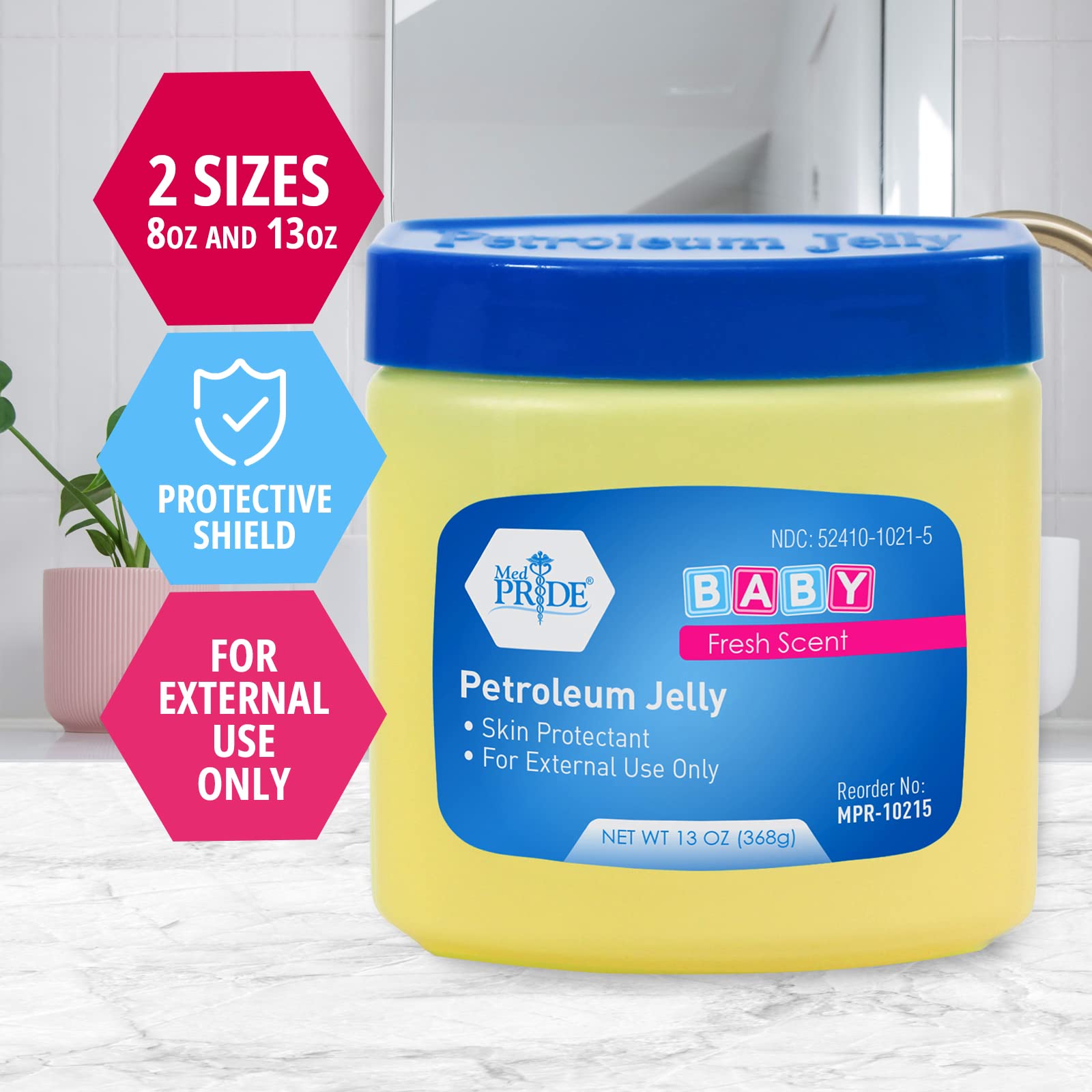 MED PRIDE petroleum jelly first-aid kit ready shows family-safe, multi-use moisture solution