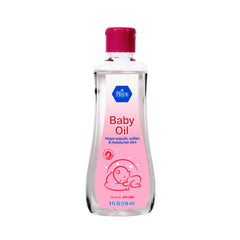 MED PRIDE Pure Unscented Mineral Oil bottle supports baby softness and gentle skin care.
