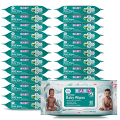 MED PRIDE Scented Baby Wipes bulk dispensing box demonstrates easy access for quick diaper changes.