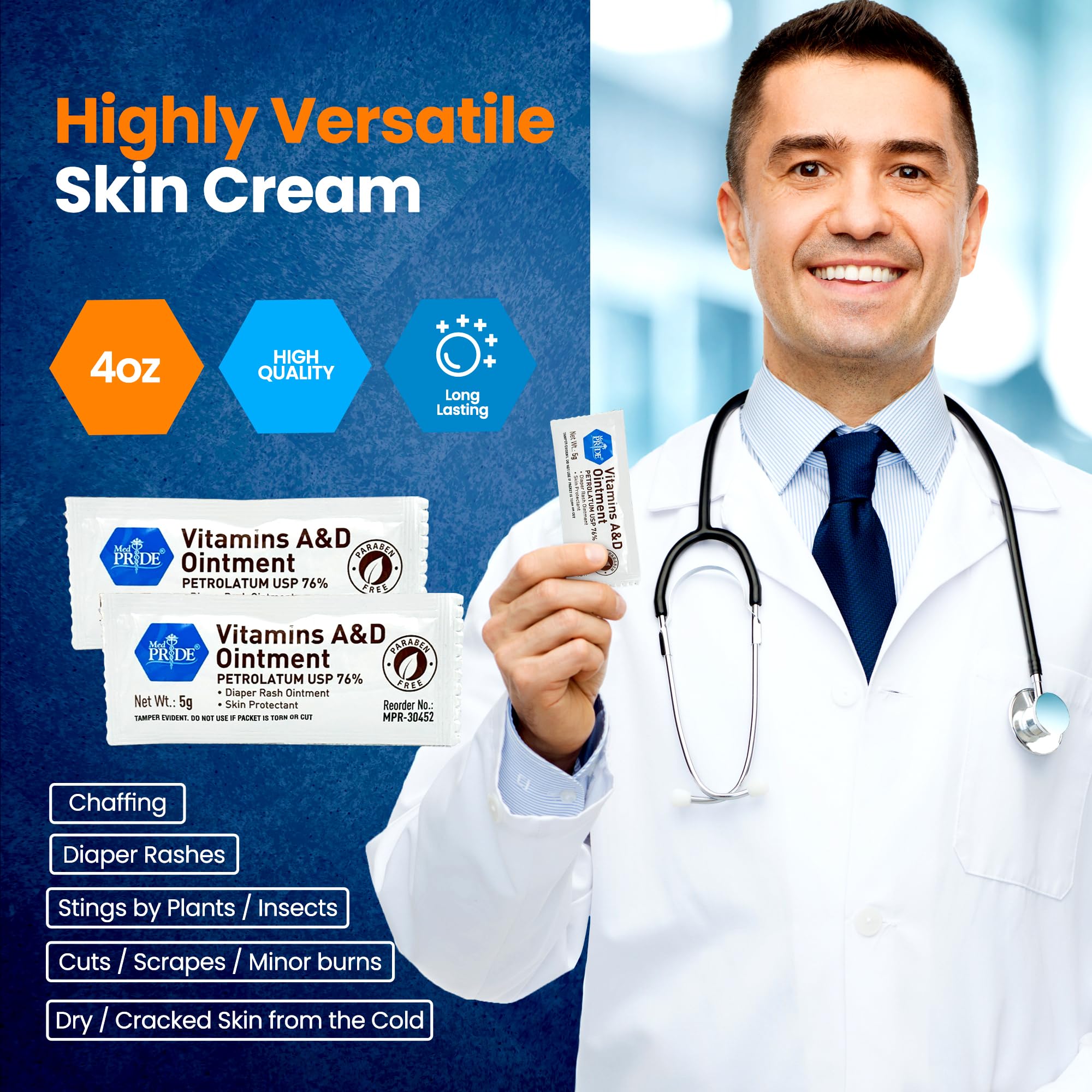 MED PRIDE A&D ointment packets are easy-application for quick daily use.