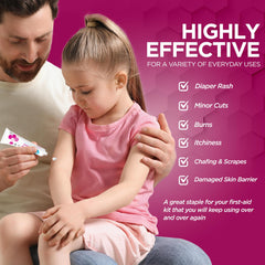 MED PRIDE zinc oxide ointment being applied to skin for soothing relief and support.