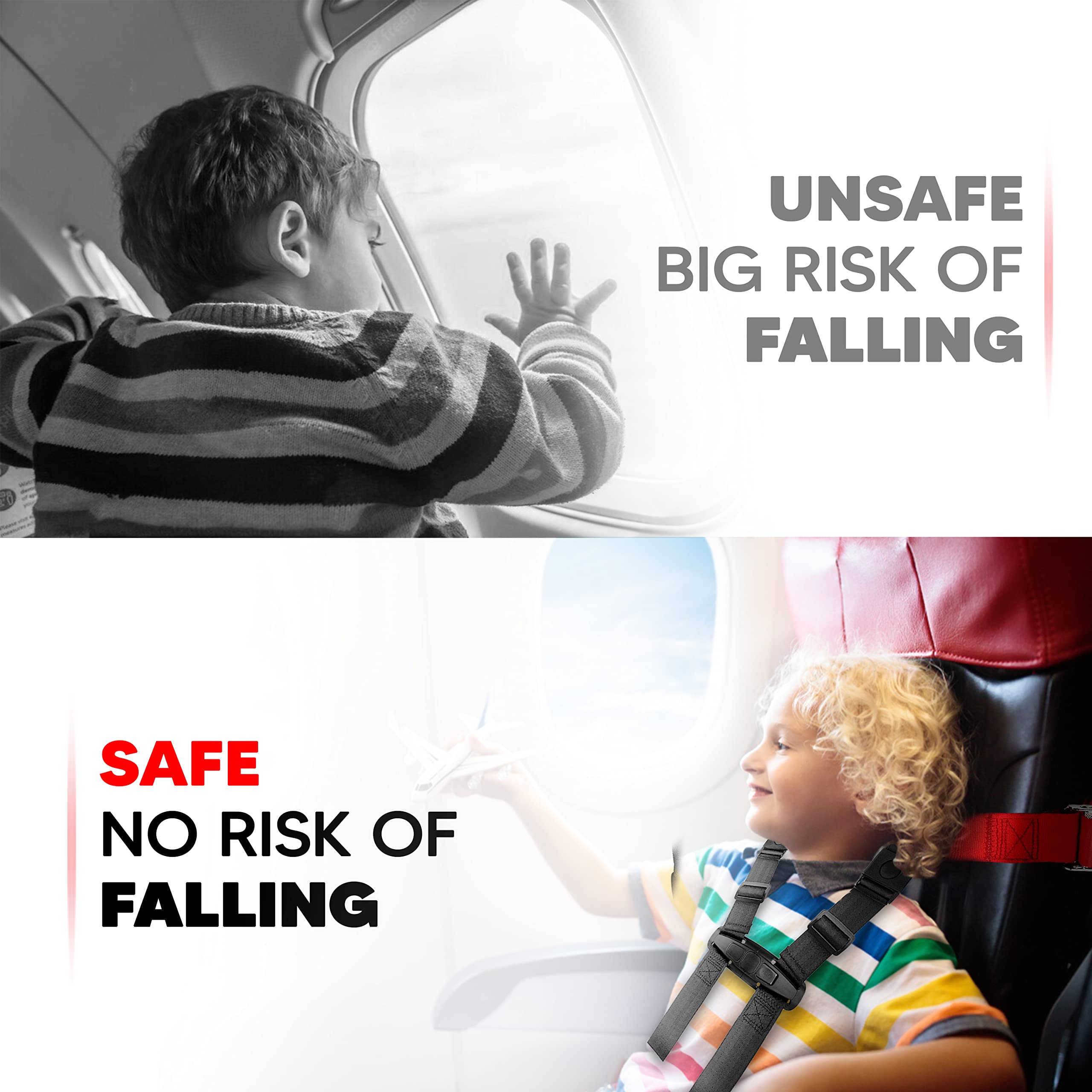 MED Supplies Is Us seatbelt connection demonstrates secure belt integration for compatible airplane seats.