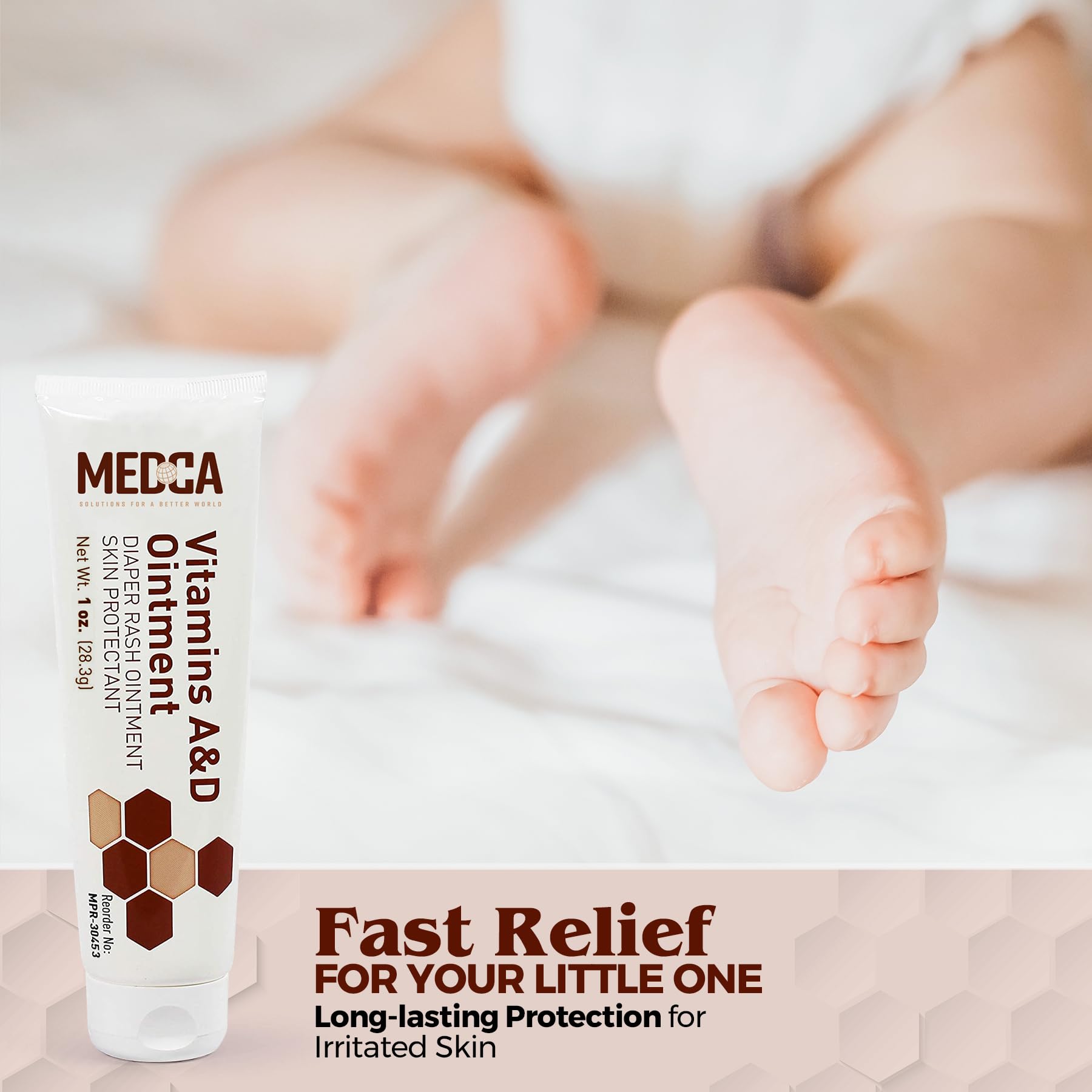 MEDca skin-soothing formula protects chafed skin and aids post-tattoo hydration.