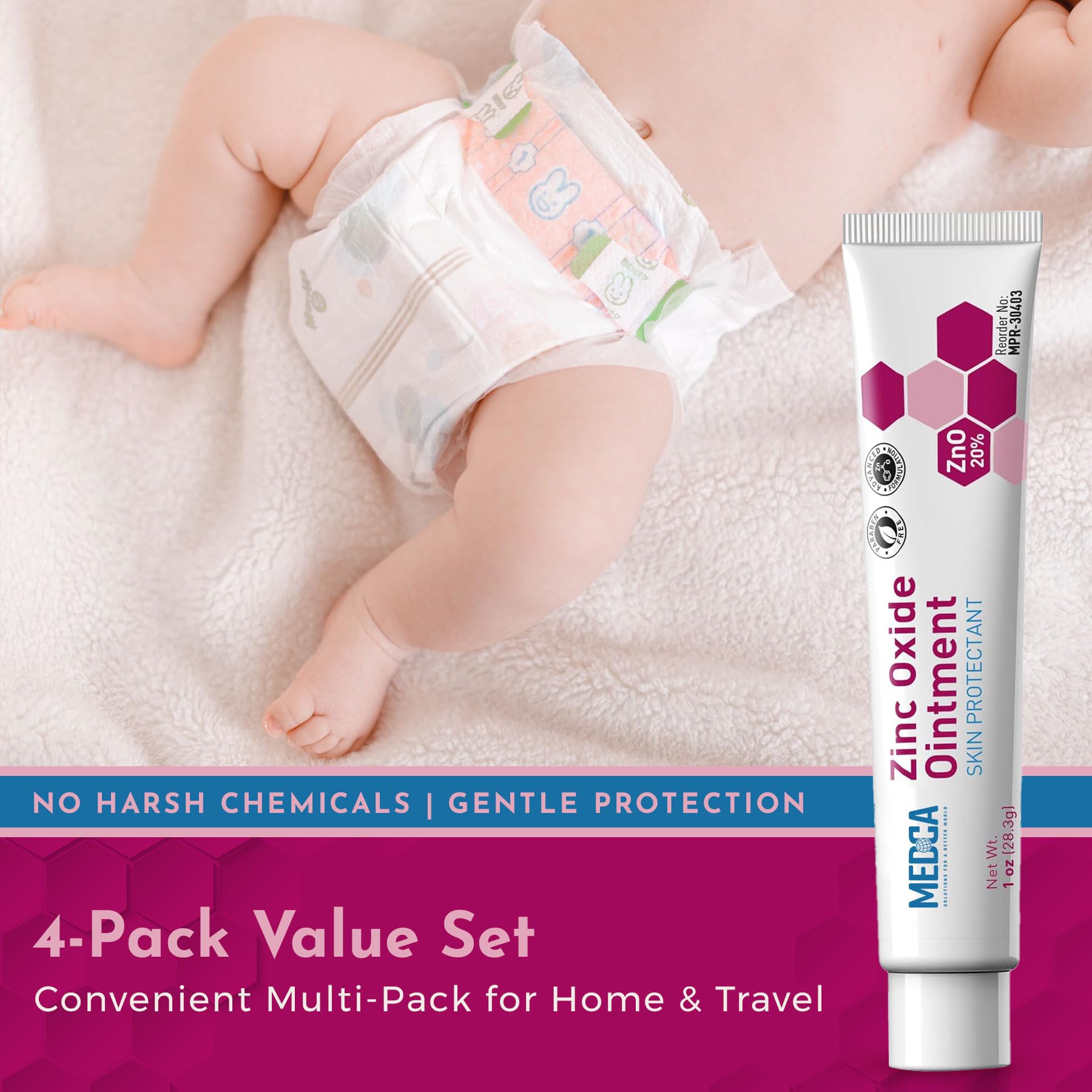 MEDca fragrance-free formula free of parabens dyes for sensitive skin