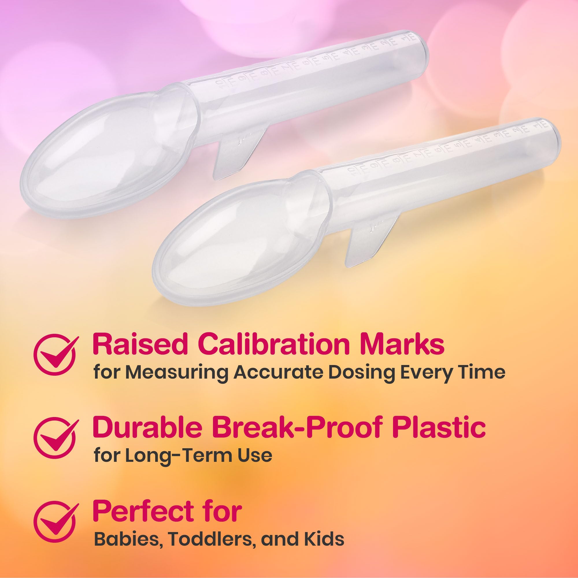 MEDca kids medicine spoon-use image demonstrating easy dosing for little ones