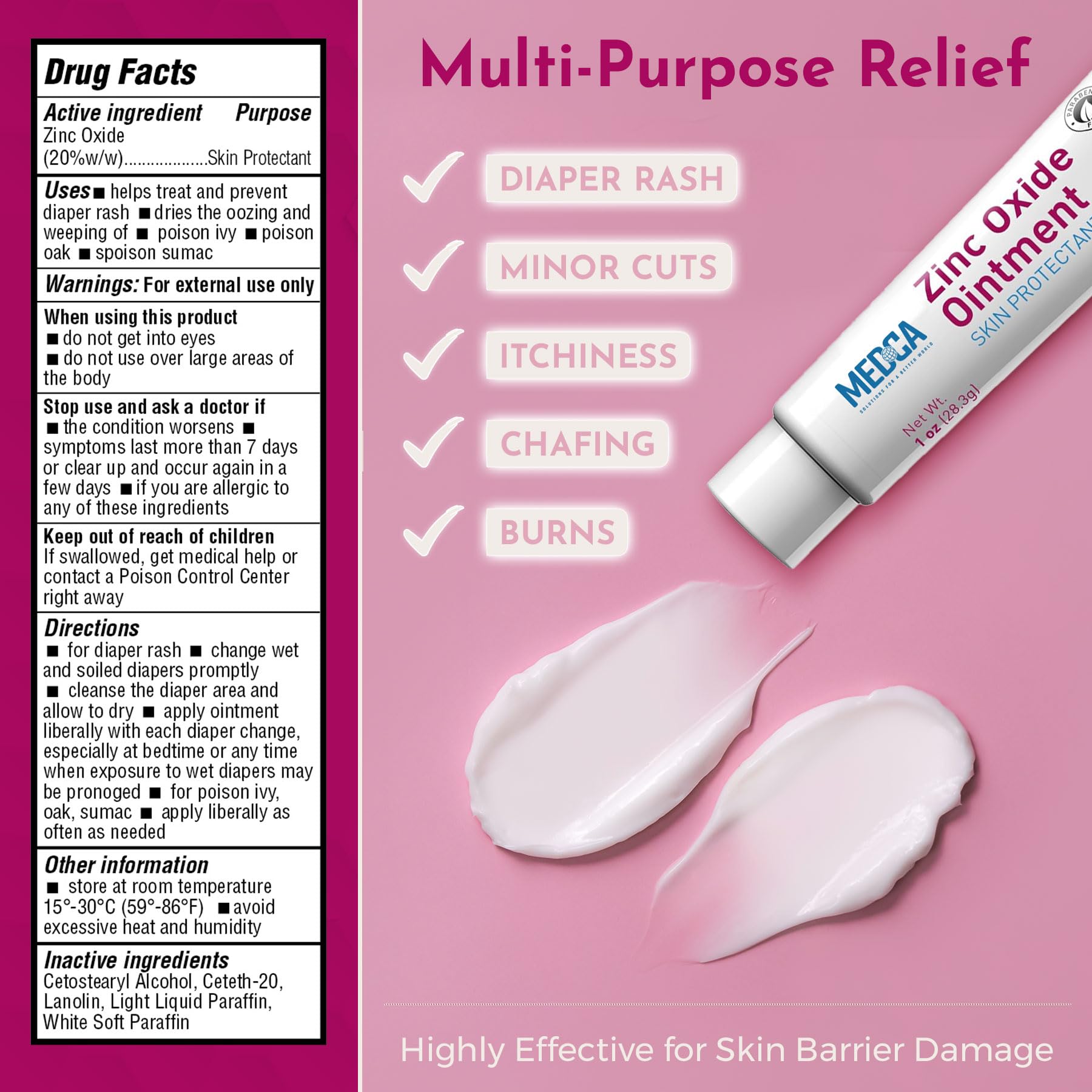 MEDca multi-use skin relief for minor irritations and windburn