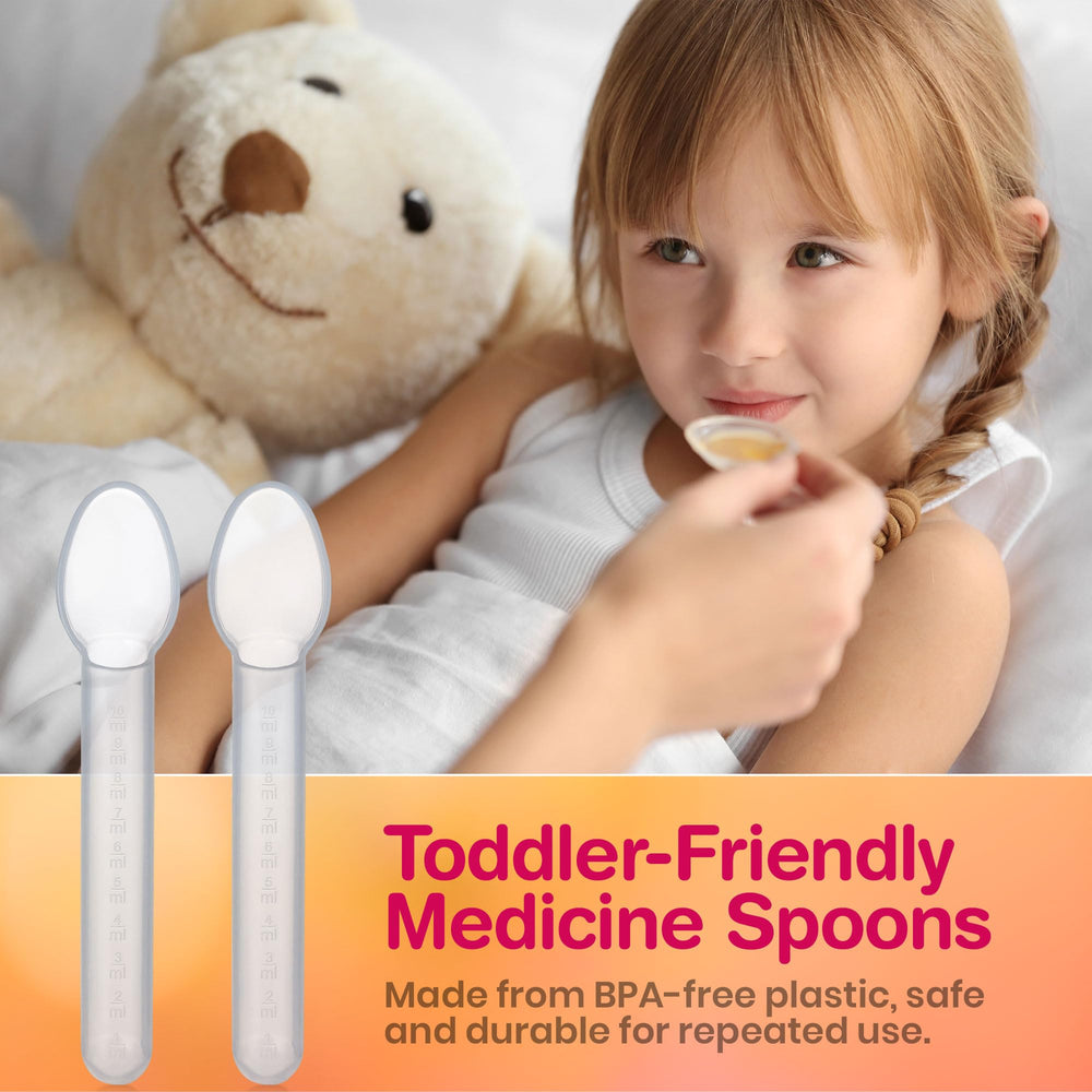 MEDca pack of 2 medicine spoons ready for multiple daily doses