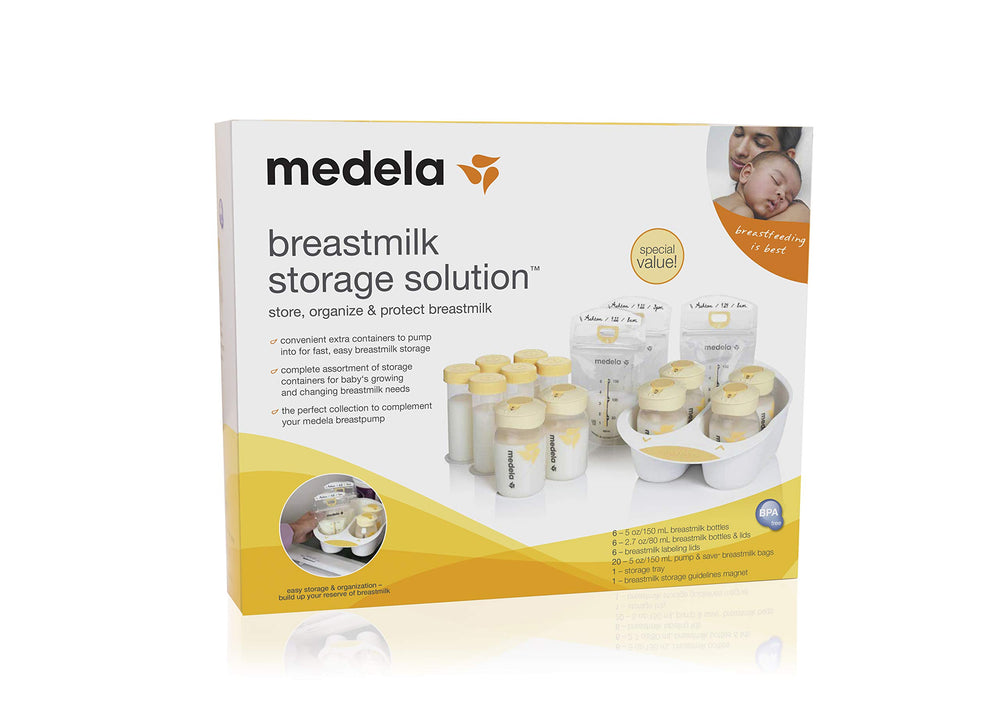 Medela 2.7oz bottle lid with labeling for fast next-feed identification
