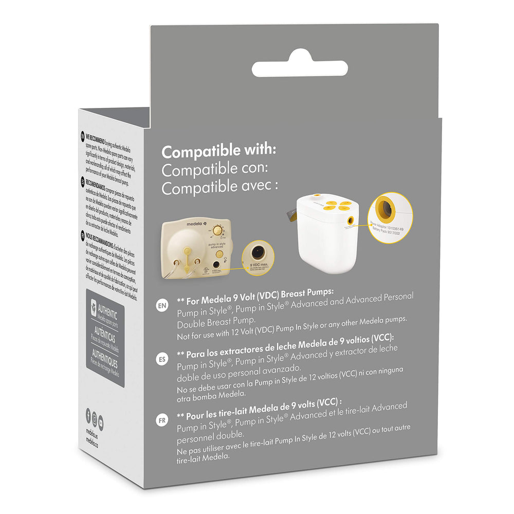 Medela Battery Pack pumping on the go showing up to two hours of cordless use.