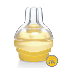 Medela Calma nipple practicing paced drinking and breathing with baby.