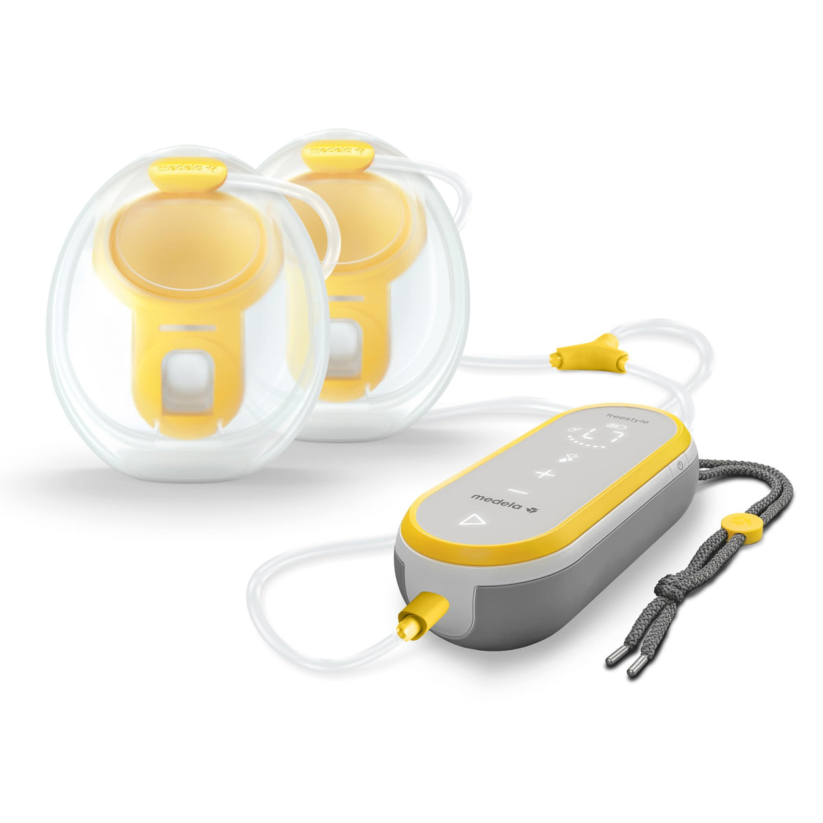 Medela Freestyle pump with wearable cups enables hands-free pumping and multitasking.
