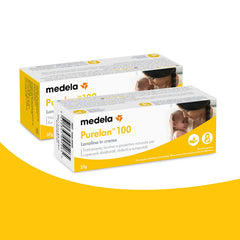 Medela Purelan 100 nipple cream sachet packaging for convenient on-the-go relief.