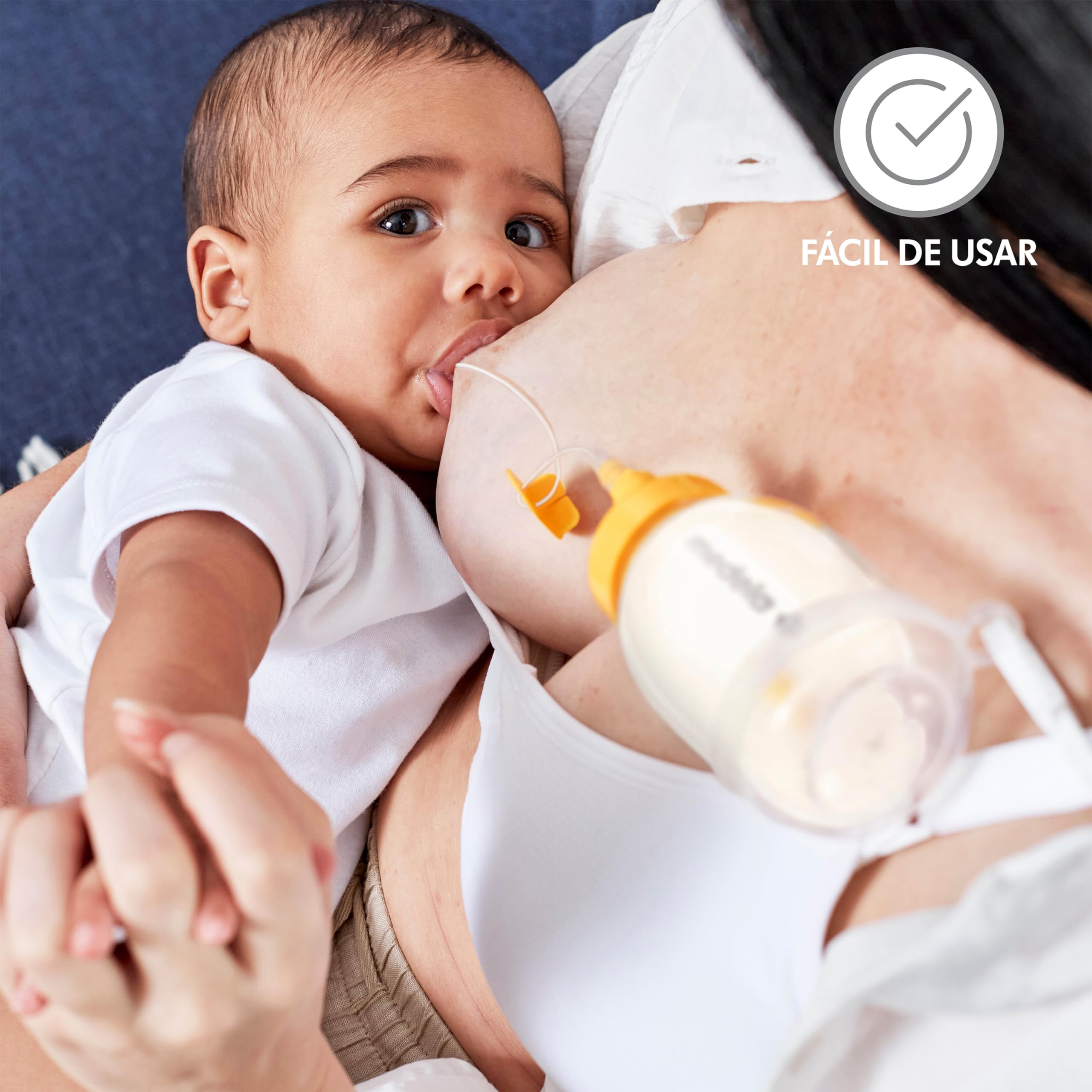 Medela SNS venting system maintains consistent flow for smoother feeding sessions.