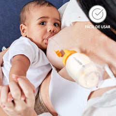 Medela SNS venting system maintains consistent flow for smoother feeding sessions.