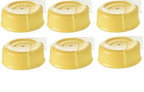 Medela solid lids yellow bottle lid secures 5oz/8oz bottles for storage and travel