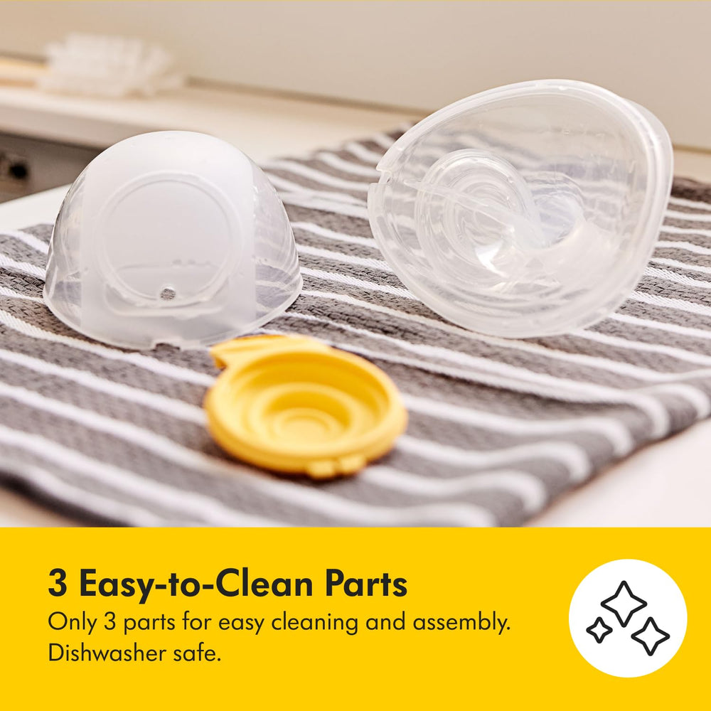 Medela Swing Maxi Hands-Free transparent tunnel view helps verify nipple placement