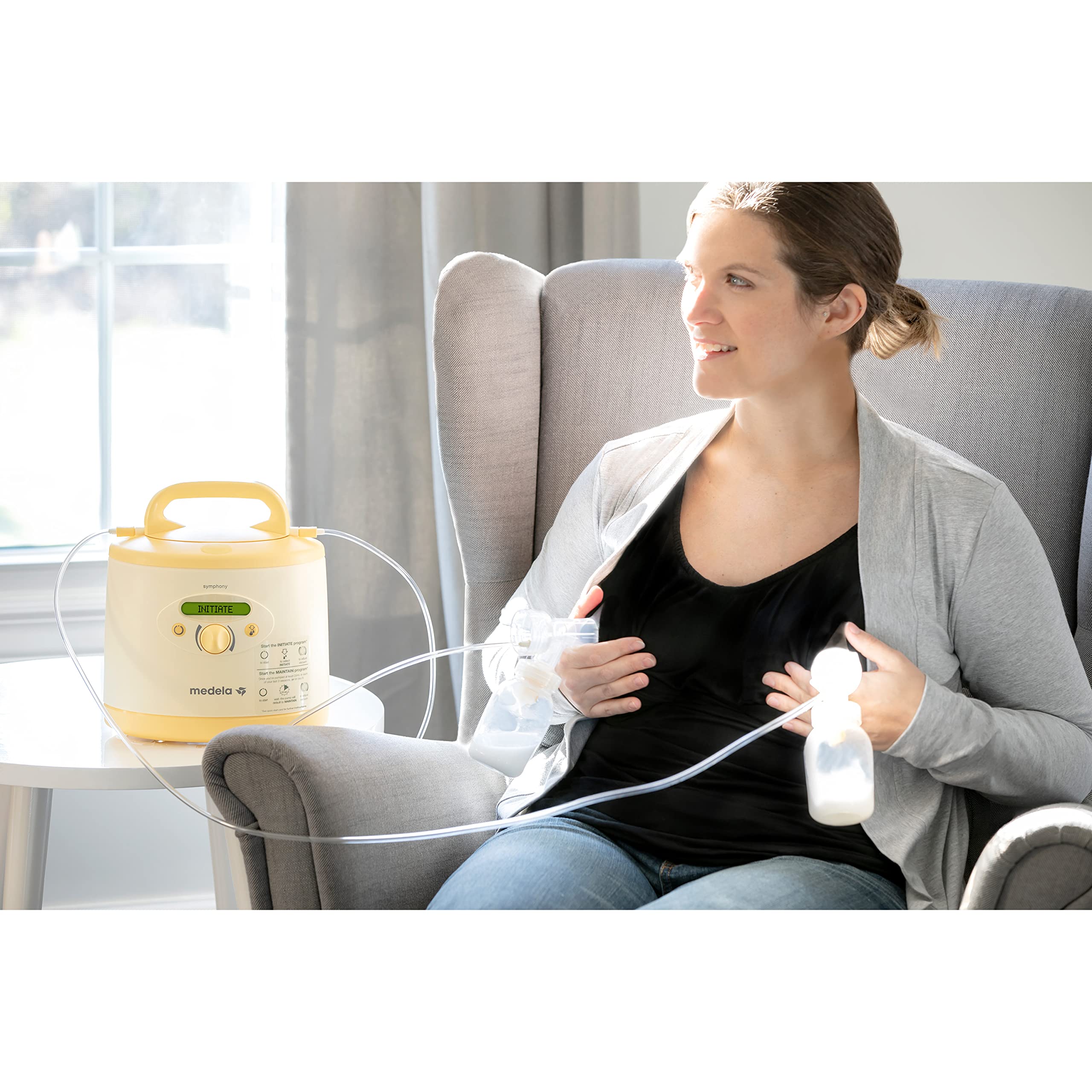Medela Symphony Plus program card showing pumping data for tracking.