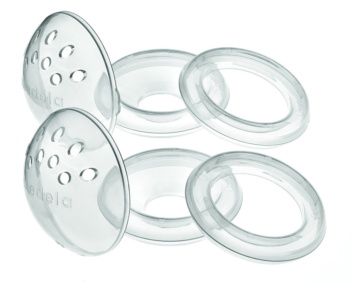 Medela TheraShells front view shows discreet, low-profile design for wear under clothing