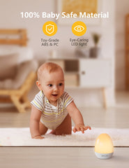MediAcous night light with charging base illustrating stable, topple-free setup