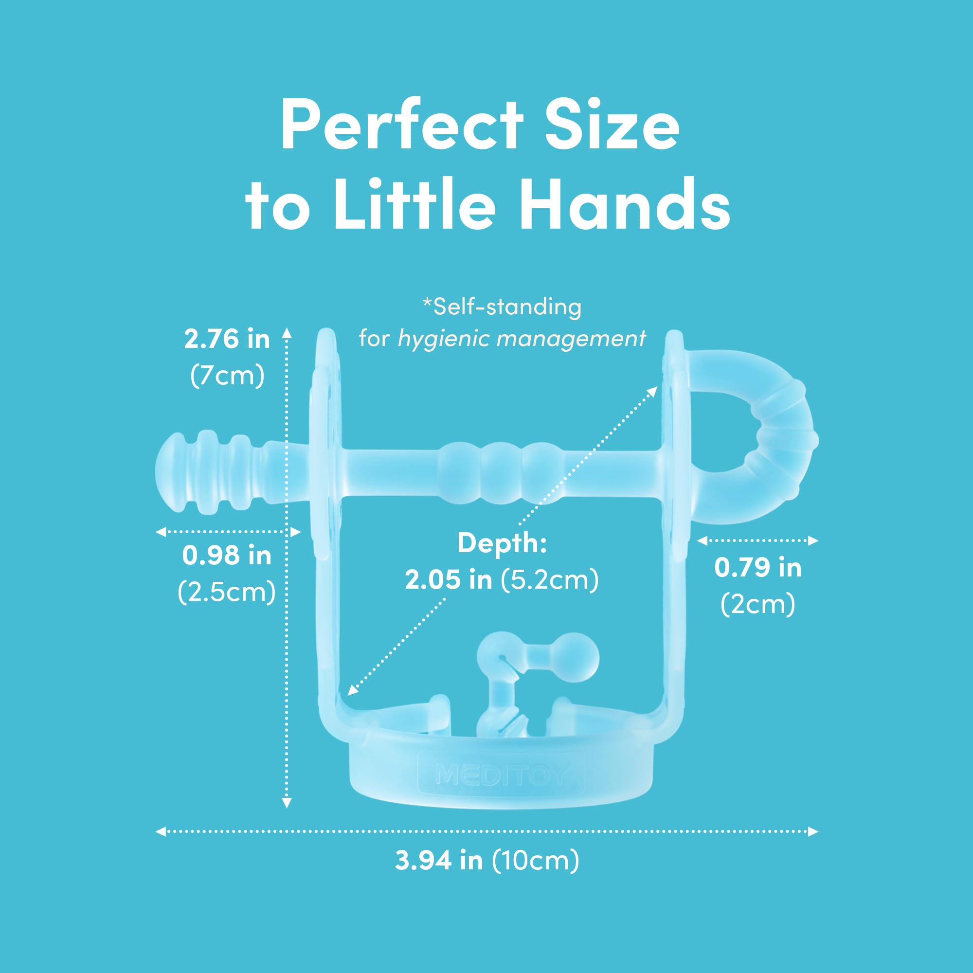 MEDITOY teether is easy to clean and sterilize for hygiene