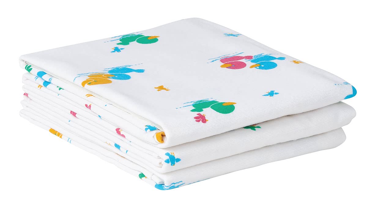 Medline baby blanket duck print folded showing soft breathable cotton for snuggling