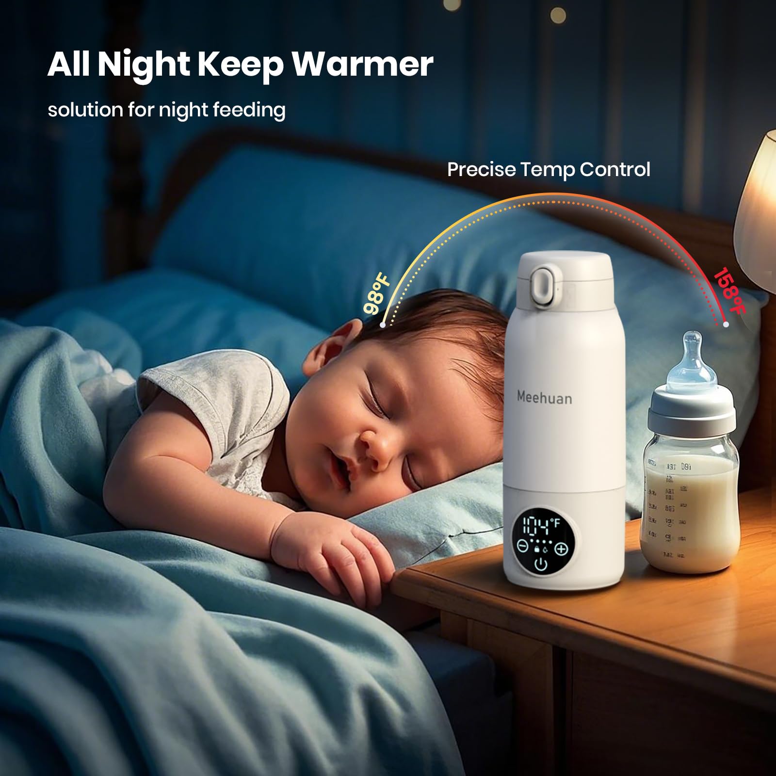 Meehuan portable bottle warmer car-setup ready for roadside warming