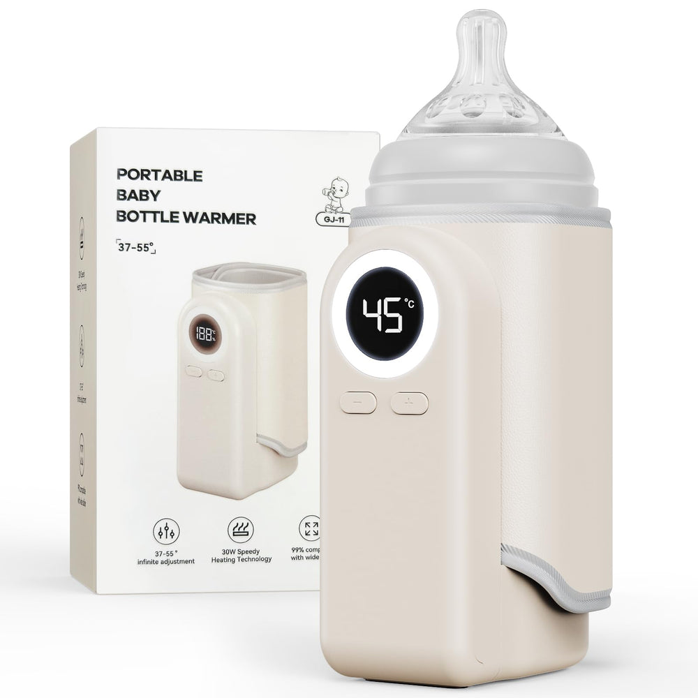 Meehuan portable bottle warmer travel-ready with compact design for on-the-go milk warming.