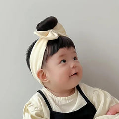 MEELYHOME bowknot wig baby off-white detail highlights lifelike texture