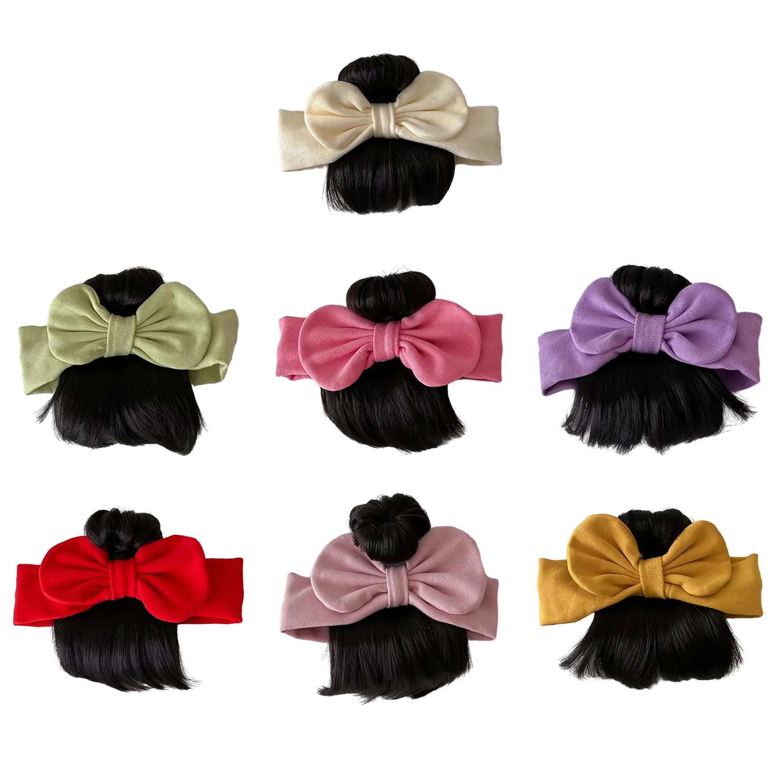 MEELYHOME bowknot wig texture close-up emphasizes realism and comfort