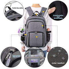 Meesyn Feeding Tube Backpack insulated-compartment preserves formula warmth