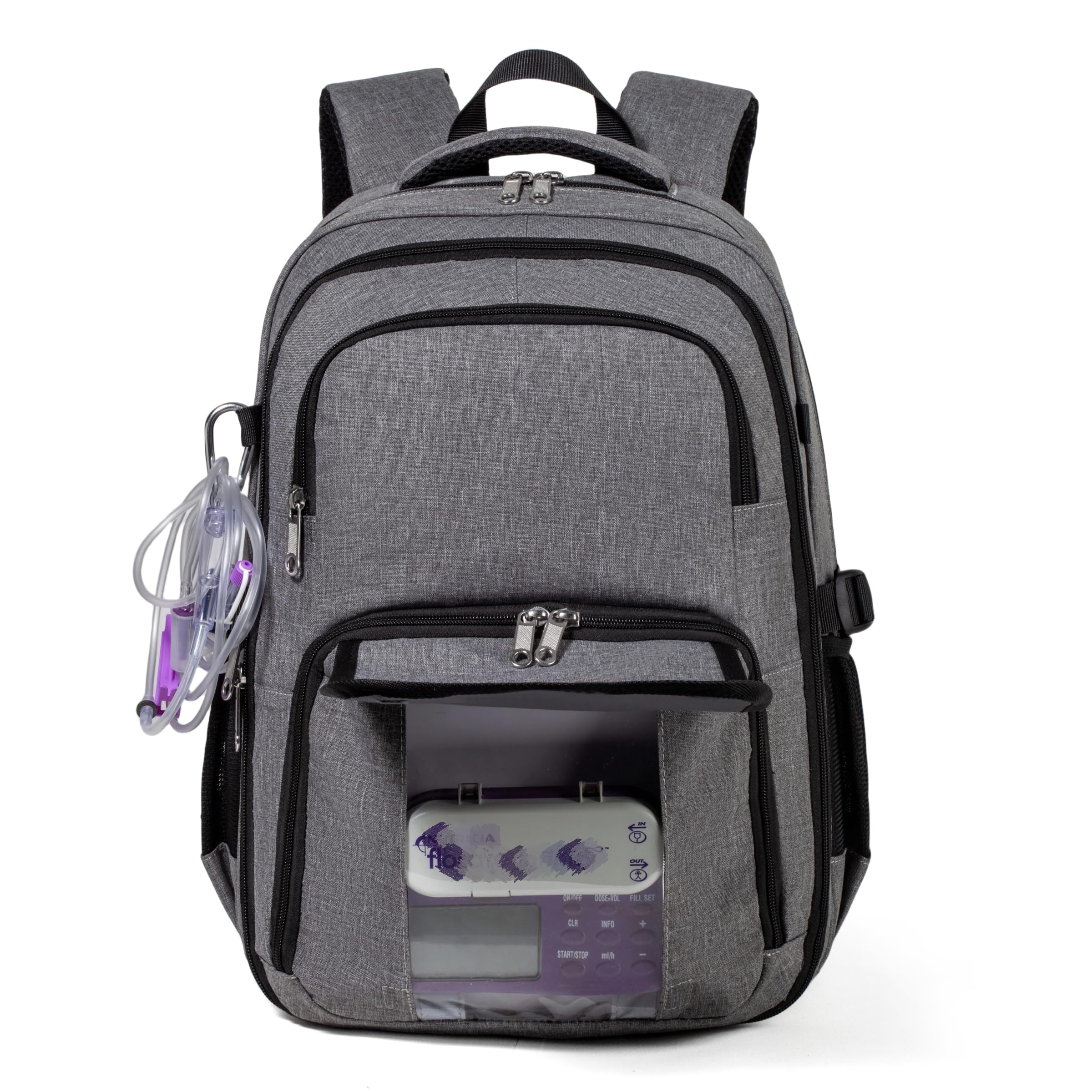 Meesyn Feeding Tube Backpack leakproof-compartments simplify cleaning and hygiene