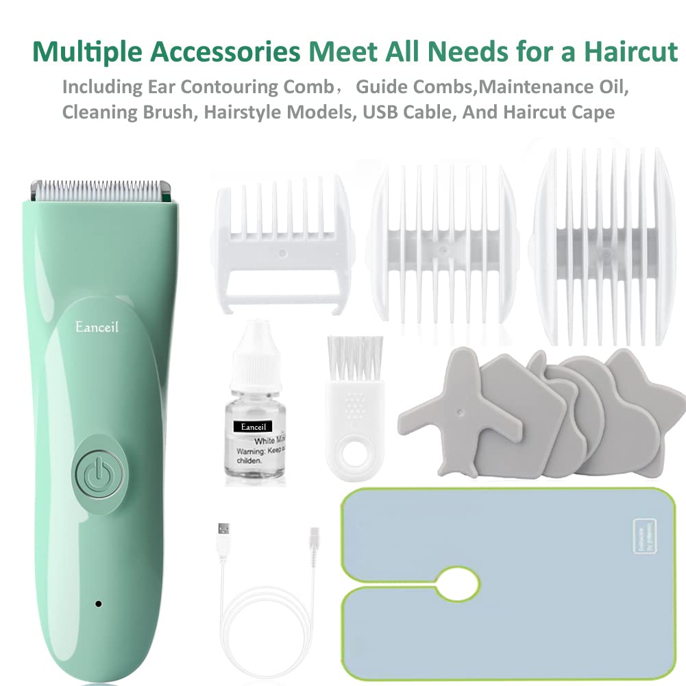 MEETCARE baby hair clipper rounded corners protect delicate skin.
