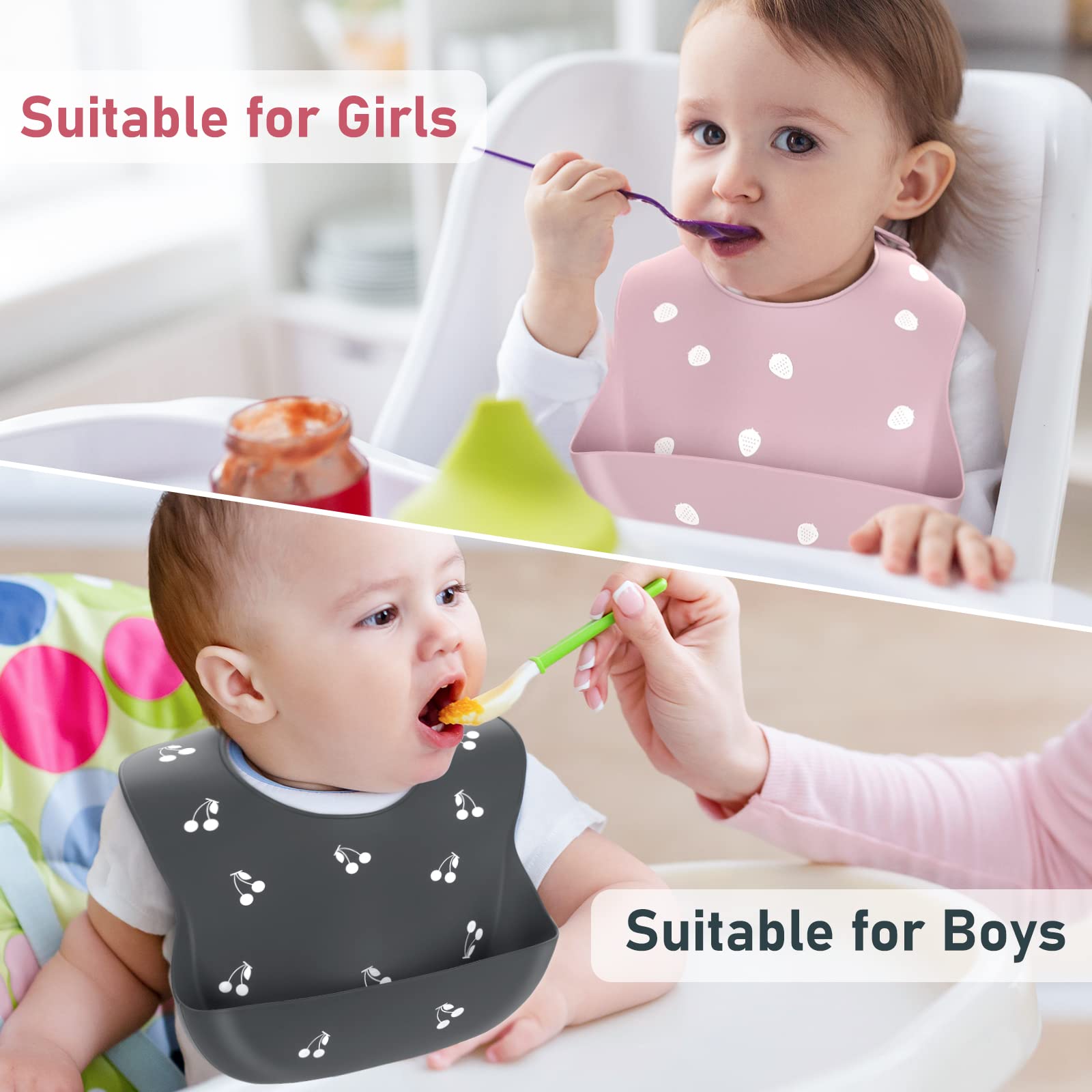 ME.FAN silicone bib is dishwasher-safe and quick to dry.
