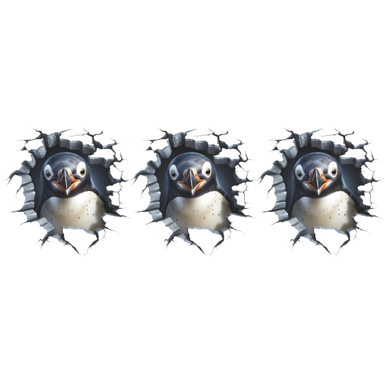 MEFOSS 3D penguin wall stickers add dramatic room accents