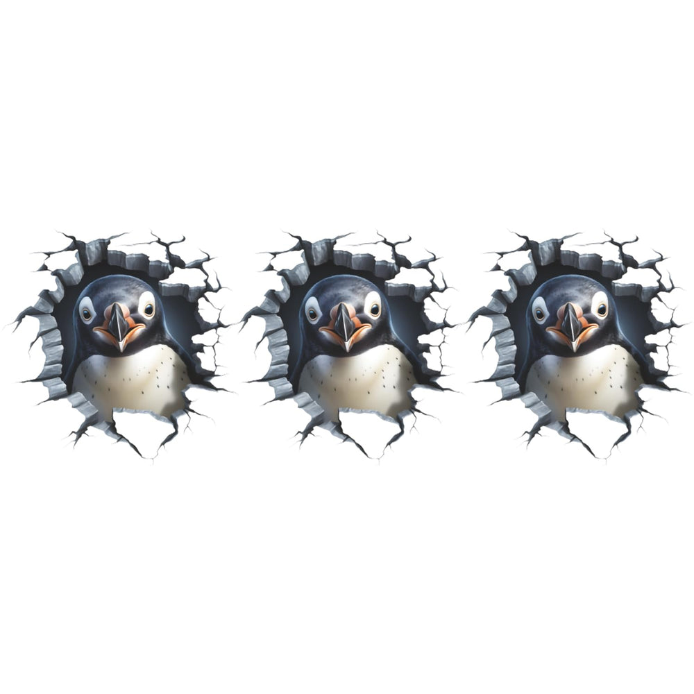 MEFOSS 3D penguin wall stickers add dramatic room accents